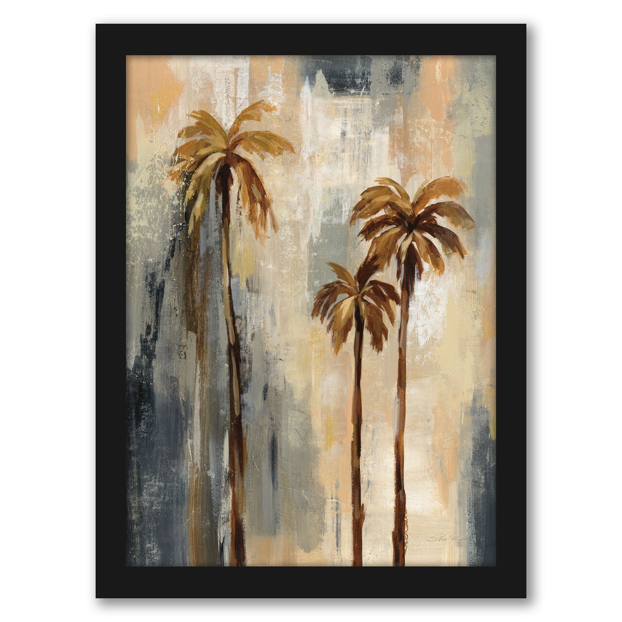 Hr Palm Trees I by Debra Van Swearingen Black Framed Print 8x10 - Americanflat